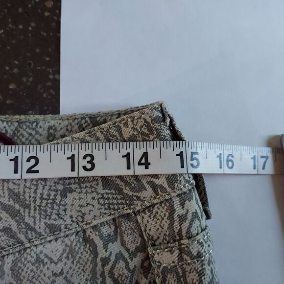 Petrol Jeans Snake Print Sz 27 Womens 2 Stretch Gray Rhinestones Bling Denim - Picture 11 of 14